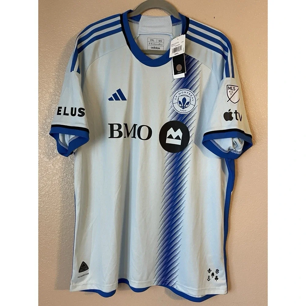 Men's 2XL NWT CF Montreal Kwadwo Opoku #7 Adidas 2024 Light Blue Jersey